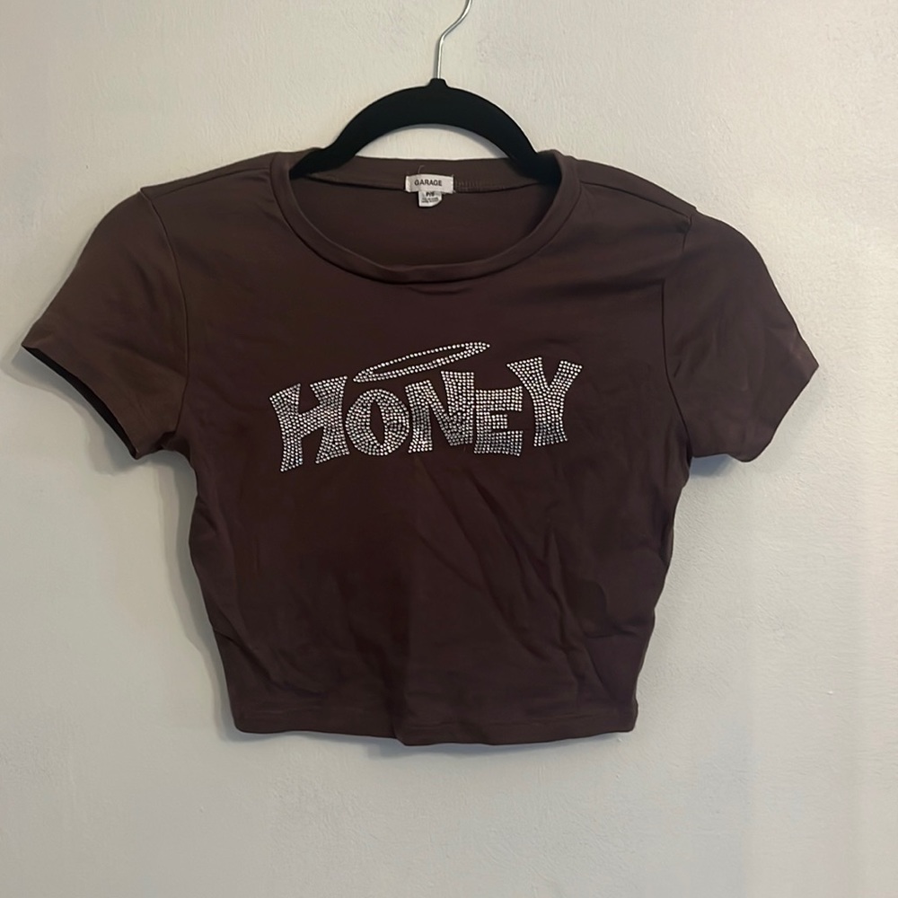 Garage Y2k brown crop top